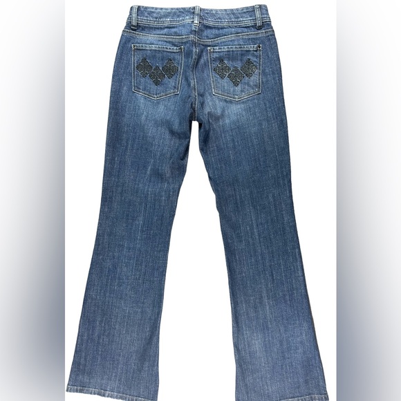 White House Black Market Denim - White House Black Market Jeans Women's Size 2R Blue Mid-Rise Flare Leg WHBM